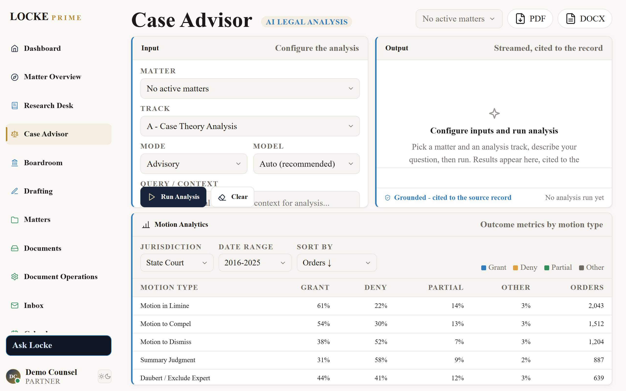 Grounded analysis with export controls